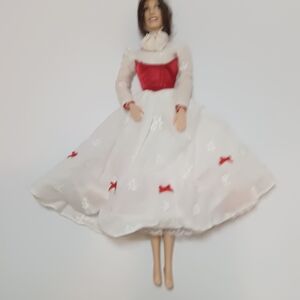 Barbie Doll in Red and White Dress